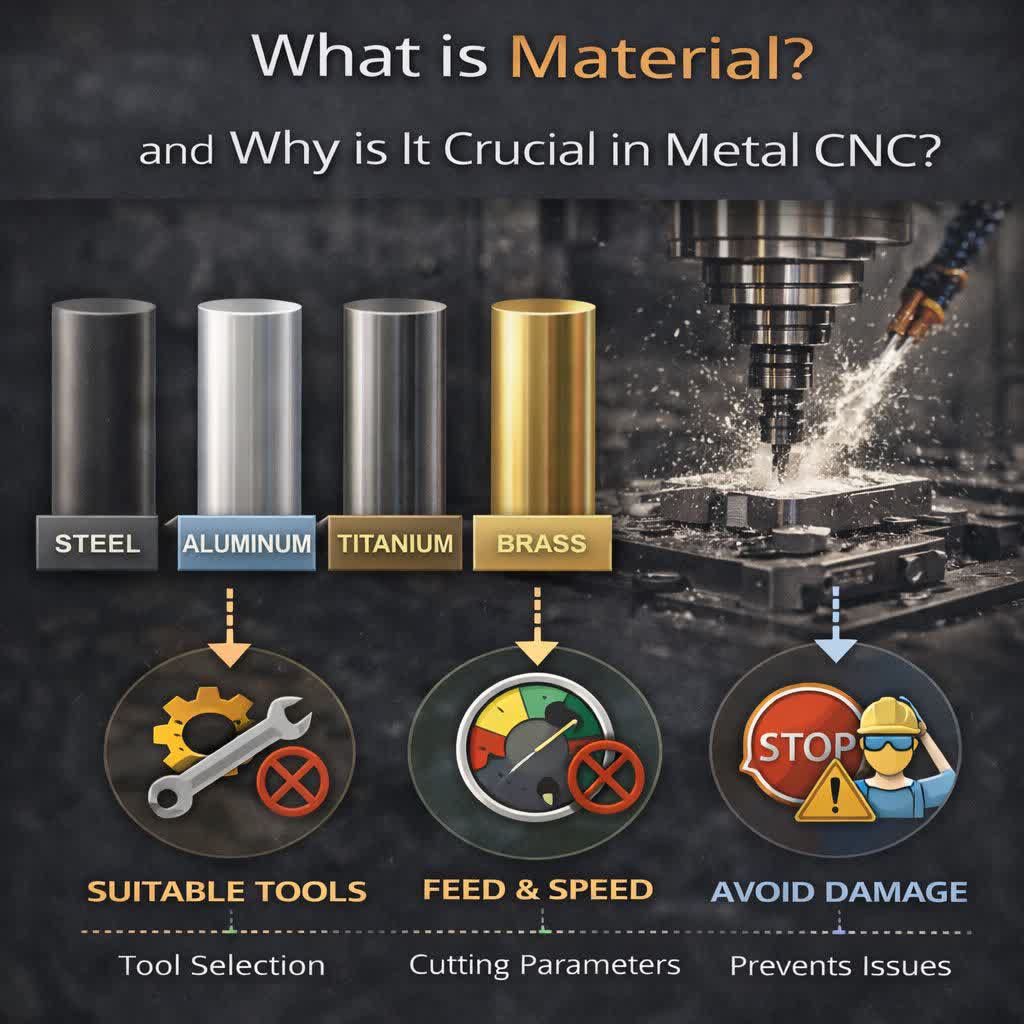 متریال چیست و چرا شناخت آن در CNC فلز حیاتی است؟