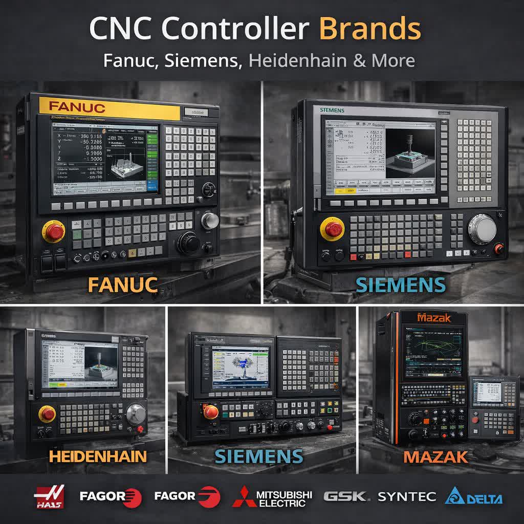 آشنایی با برندهای کنترلر CNC فلز (Fanuc، Siemens، Heidenhain و …)