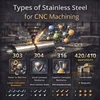 انواع استیل (304، 316، 303، 420 و …) در CNC فلز + راهنمای کامل ماشینکاری هرکدام