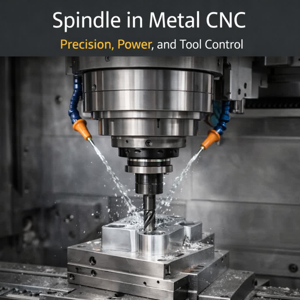 اسپیندل چیست و چه نقشی در CNC فلز دارد؟