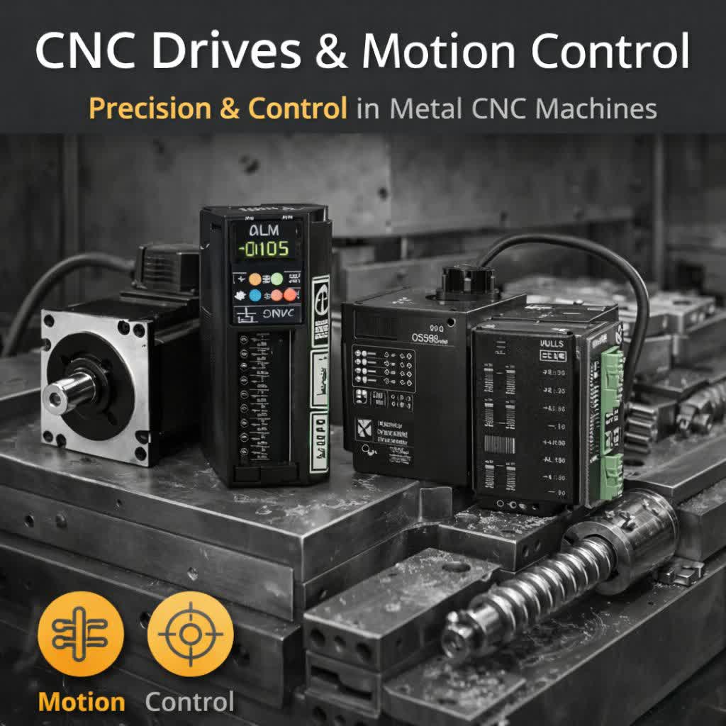 درایوها و کنترل حرکت در دستگاه CNC فلز