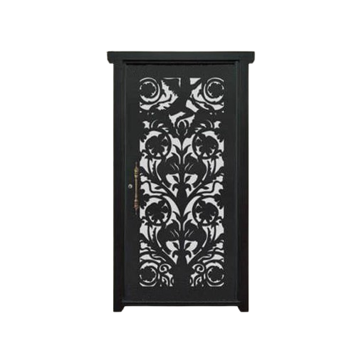 درب فلزی CNC تک لنگه نفر مدل SS58 – طرح مدرن با الگوی نامنظم متقارن