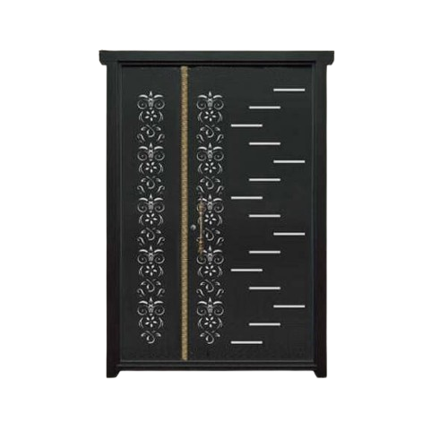 درب CNC فلزی یک و نیم لنگه مدل HS5 | ترکیب طرح کلاسیک و مدرن