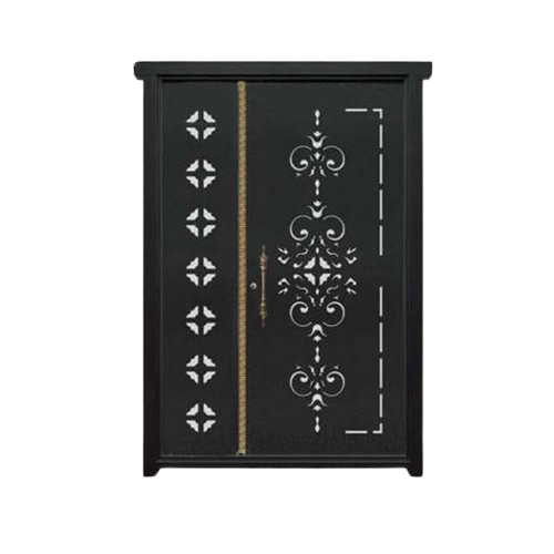 درب CNC فلزی یک و نیم لنگه مدل HS13 | درب کلاسیک با نقوش ظریف