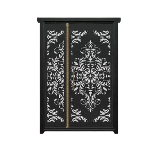 درب CNC فلزی یک و نیم لنگه مدل HS9 | درب لیزری کلاسیک لوکس