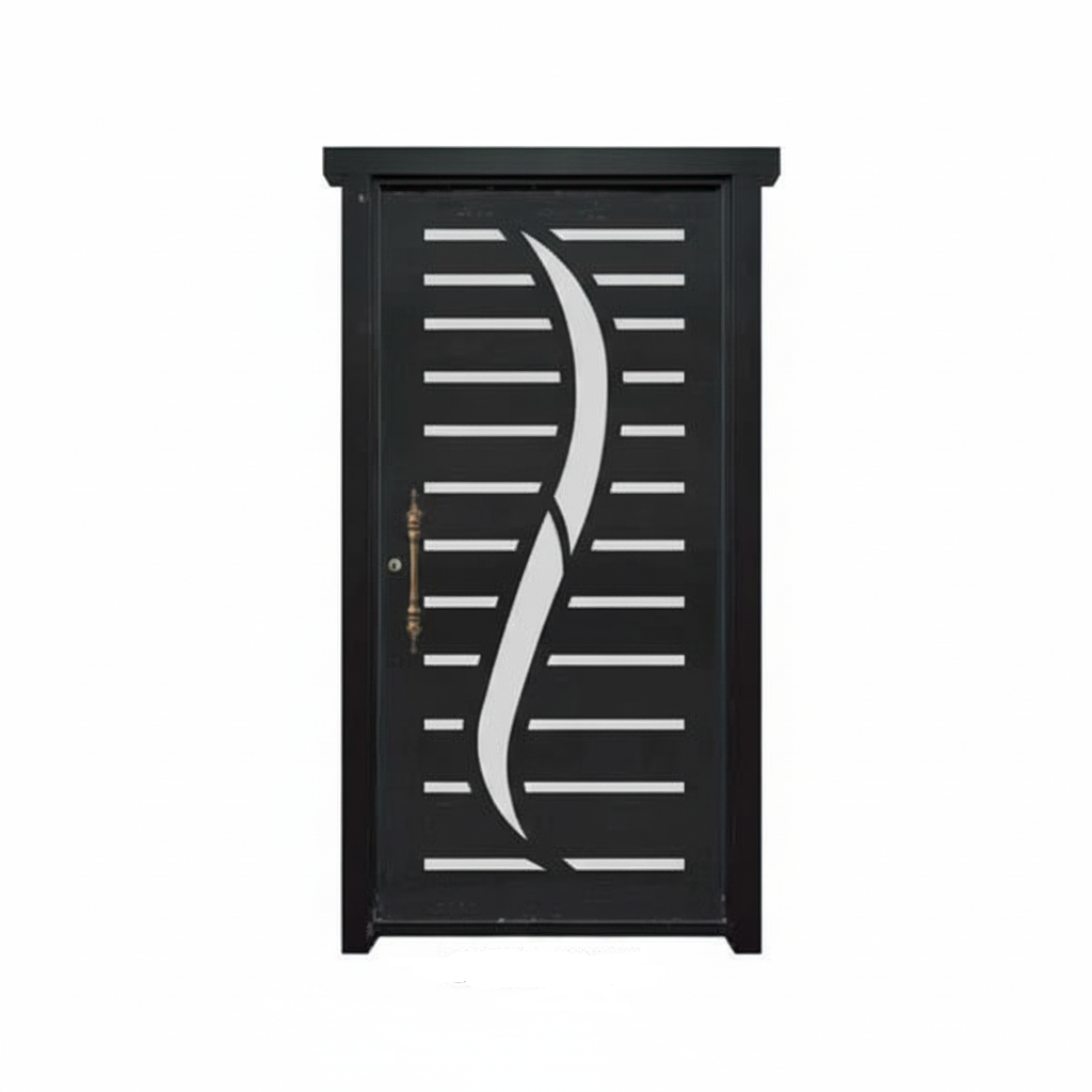 درب CNC تک‌لنگه مدل SS6 – طرح مدرن هارمونیک