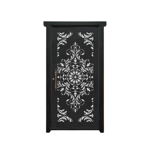 درب CNC تک‌لنگه مدل SS9 – طرح گلدار هنری