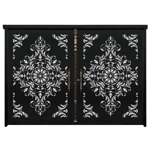 درب پارکینگی CNC مدل DS7 – طرح کلاسیک سلطنتی با نقوش اسلیمی