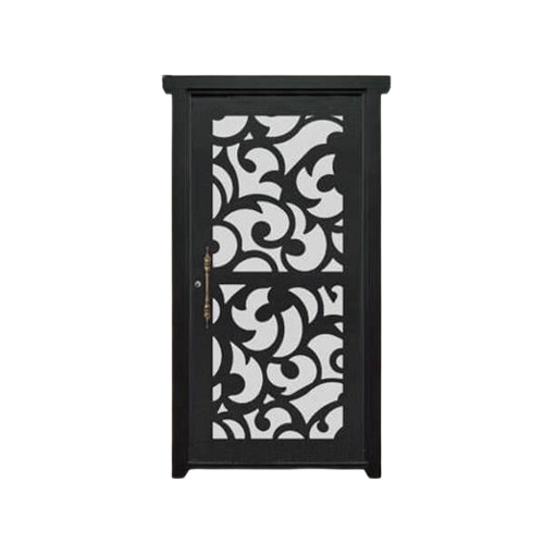 درب فلزی CNC تک لنگه نفر مدل SS53 – طرح مدرن با ترکیب فضاهای باز و بسته