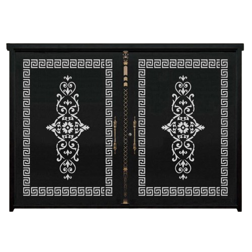 درب فلزی CNC پارکینگی دولنگه طرح کلاسیک DS48