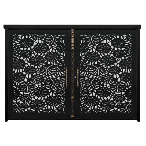 درب پارکینگی CNC مدل DS16 – طراحی مدرن با نقوش ارگانیک و بافت یکپارچه